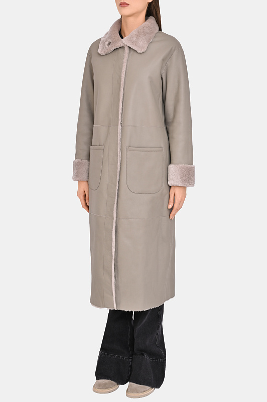 Двустороннее пальто из овчины