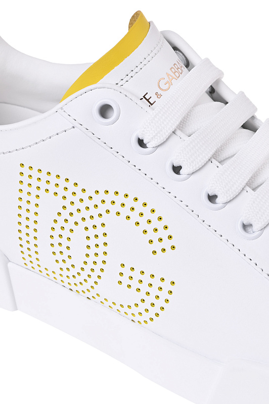 Кожаные кеды с логотипом