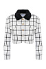 Жакет укороченный с принтом клетка