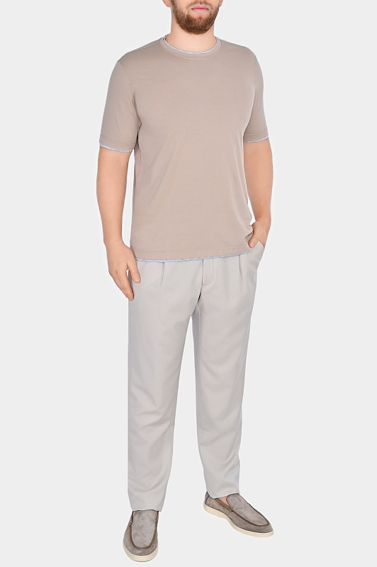 Брюки из хлопка и эластана