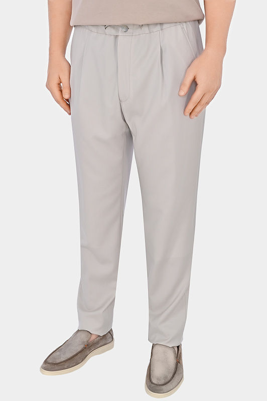 Брюки из хлопка и эластана