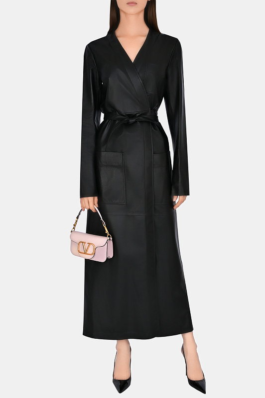 Кожаная сумка с логотипом