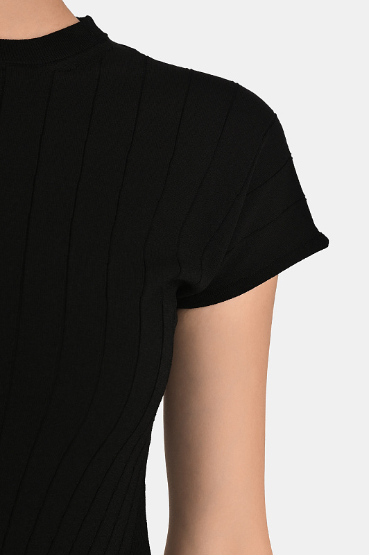 Трикотажное платье SPORTMAX Черный Женский SPXERE 2612321051600 Трикотажное платье SPORTMAX Черный Женский SPXERE 2612321051600