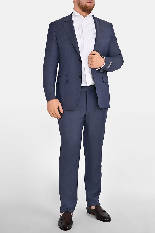 Шерстяной костюм-двойка CANALI Синий Мужской E22280/19BX05794