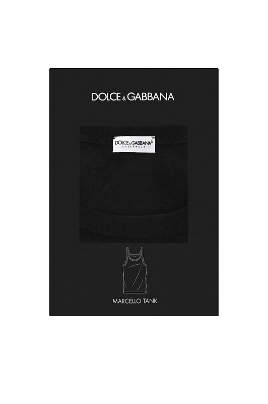 Хлопковая майка DOLCE & GABBANA Черный Мужской M8C19JONN96 Хлопковая майка DOLCE & GABBANA Черный Мужской M8C19JONN96