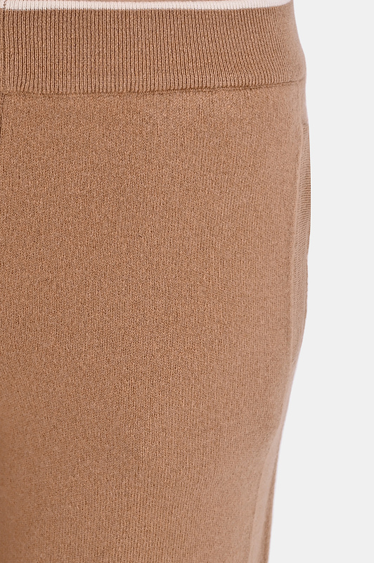 Трикотажные брюки палаццо KITON Бежевый Женский D62941K0584L0