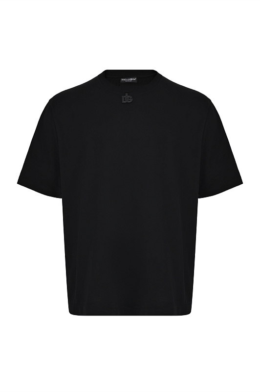Хлопковая футболка DOLCE & GABBANA Черный Мужской G8PN9Z G7PXS Хлопковая футболка DOLCE & GABBANA Черный Мужской G8PN9Z G7PXS