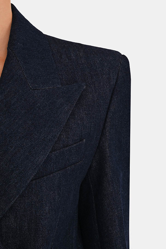 Джинсовый жакет двубортный SPORTMAX Темно-синий Женский ANCELLA1234 2522046053600
