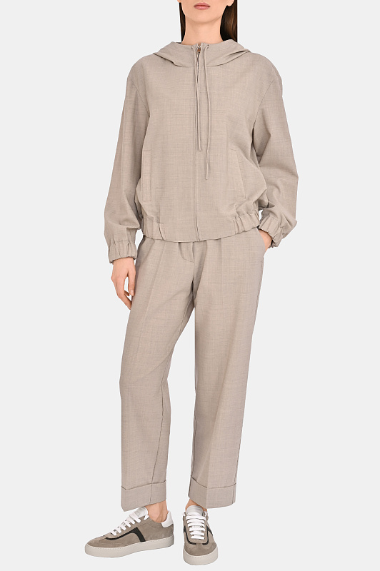 Шерстяная куртка P.A.R.O.S.H. Светло-бежевый Женский LUWOOL-D420399 Шерстяная куртка P.A.R.O.S.H. Светло-бежевый Женский LUWOOL-D420399