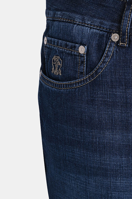Прямые джинсы BRUNELLO  CUCINELLI Синий Мужской ME645D3210