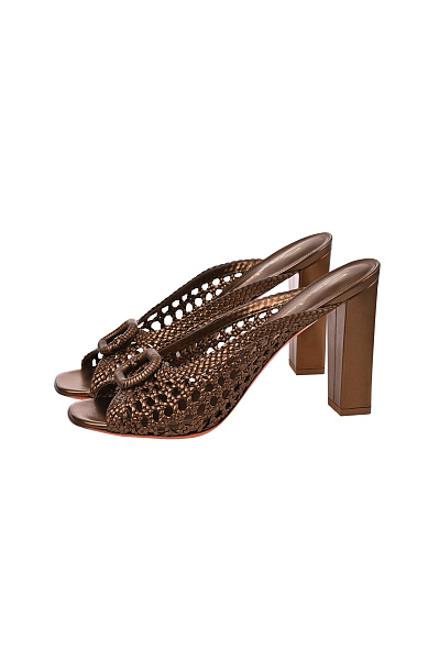 Плетёные босоножки SANTONI