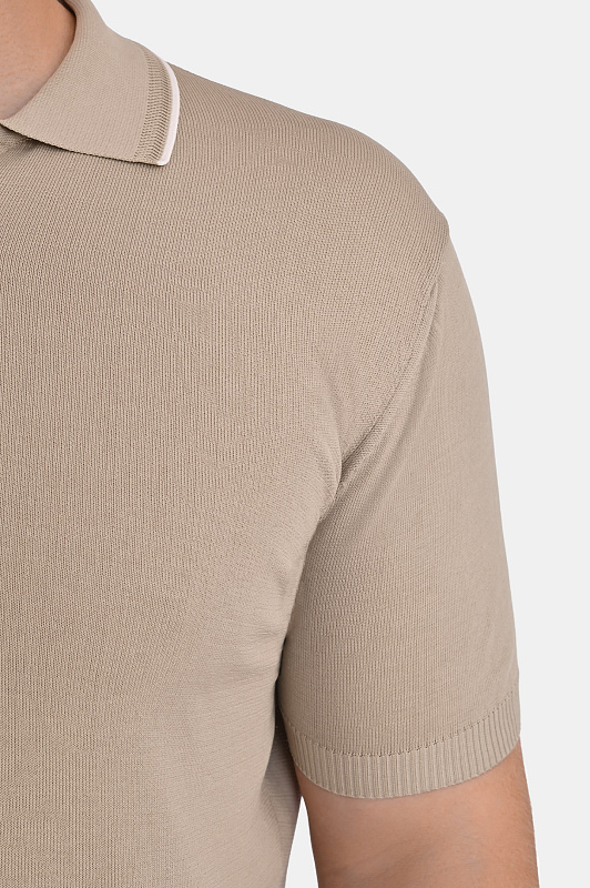 Трикотажное поло CANALI Бежевый Мужской C1165MK02460 Трикотажное поло CANALI Бежевый Мужской C1165MK02460