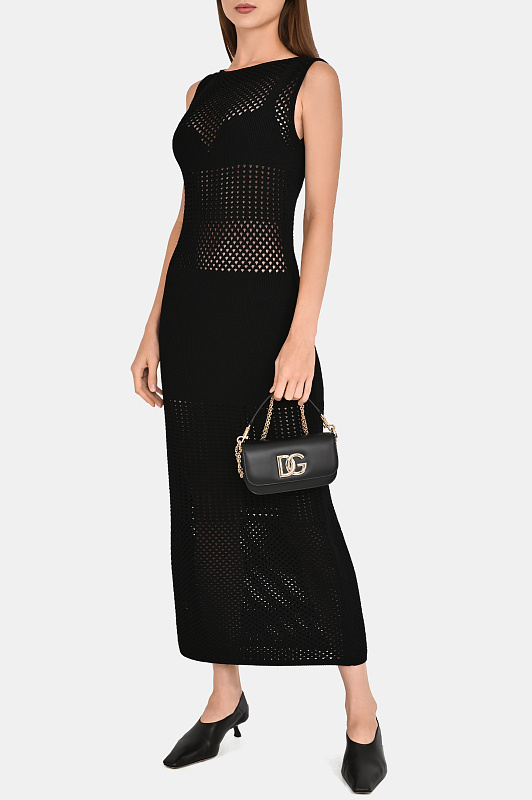 Ажурное платье макси SPORTMAX Черный Женский SPXFESTA 2612321012600 Ажурное платье макси SPORTMAX Черный Женский SPXFESTA 2612321012600