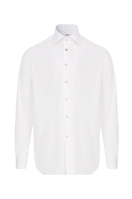 Хлопковая рубашка стрейч KITON Белый Мужской UCCH0296002 Хлопковая рубашка стрейч KITON Белый Мужской UCCH0296002