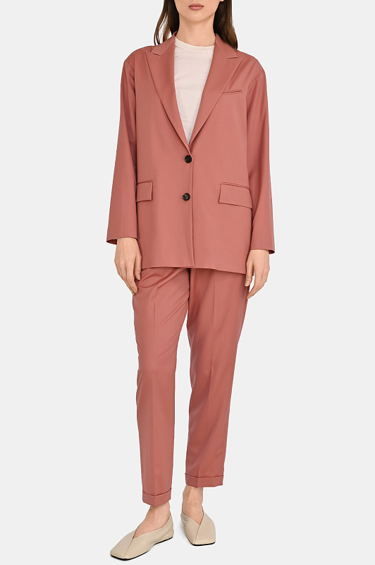 Шерстяной жакет прямой KITON Розовый Женский D53502K010247 Шерстяной жакет прямой KITON Розовый Женский D53502K010247