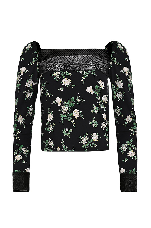 Шелковая блуза DOLCE & GABBANA Черный Женский F7BQ1TFSA9G Шелковая блуза DOLCE & GABBANA Черный Женский F7BQ1TFSA9G