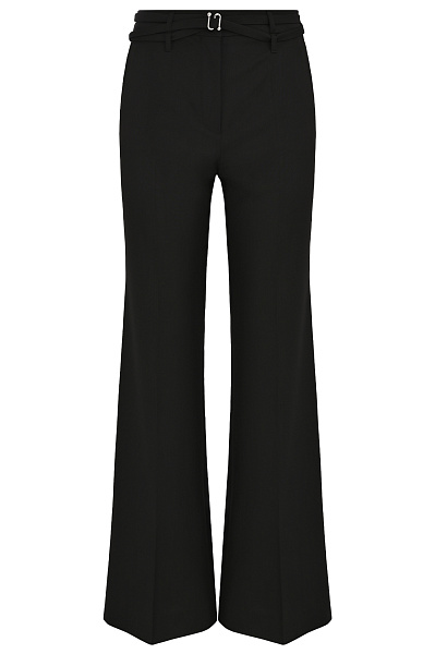 Шерстяные брюки с пряжкой SPORTMAX