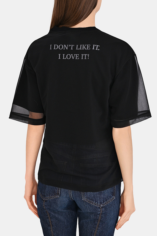 Футболка с сеткой SPORTMAX Черный Женский SPDOTTELIA 2612931015600