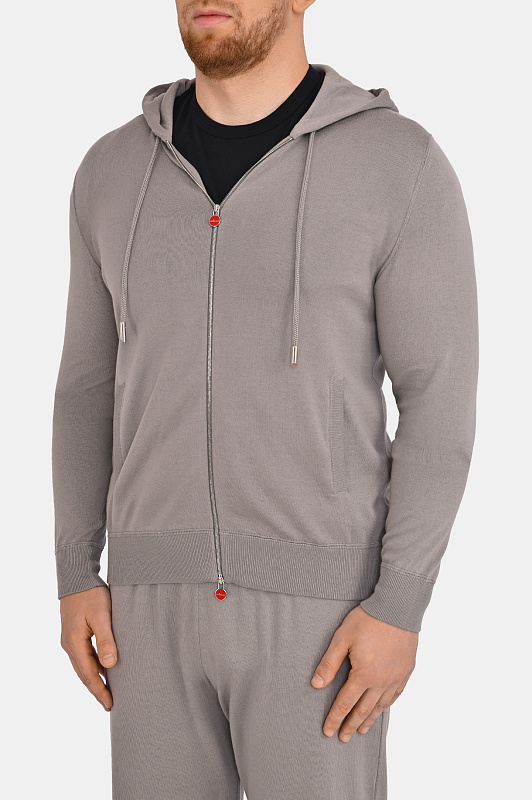 Трикотажный костюм с кулиской KITON Серый Мужской UMK0951