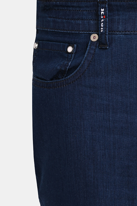 Прямые джинсы стрейч KITON Синий Мужской UPR005LK0622H0