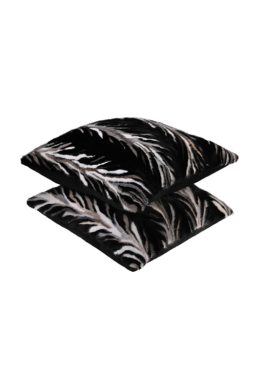 Меховой комплект PALMIOTTI CLAUDIO Черно-белый Unisex SET OF BLANKET +2 CUSHION Меховой комплект PALMIOTTI CLAUDIO Черно-белый Unisex SET OF BLANKET +2 CUSHION