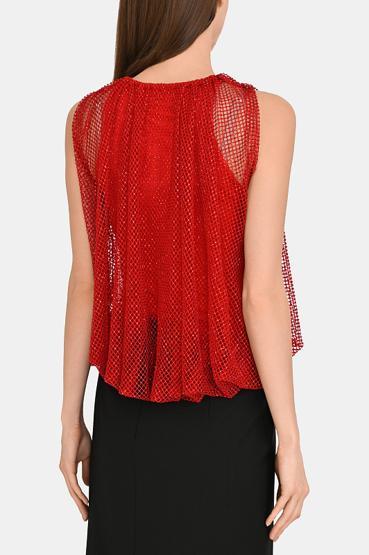 Сетчатая блуза SPORTMAX Красный Женский SPXNODO 2612941061600 Сетчатая блуза SPORTMAX Красный Женский SPXNODO 2612941061600