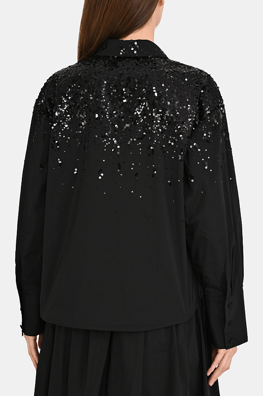 Блуза с пайетками ZUHAIR MURAD  Черный Женский RSH26335 TABL009