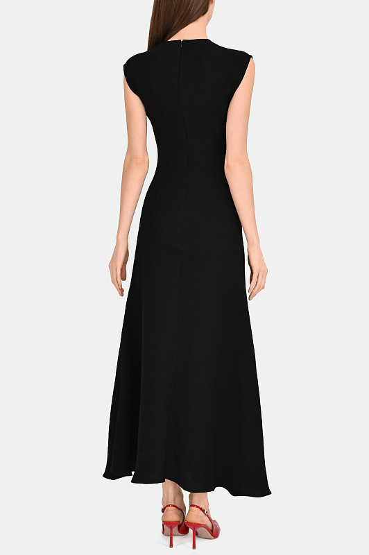 Платье макси SPORTMAX Черный Женский SPXPECORA 2612221031600