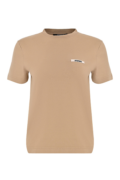 Хлопковая футболка с лого JACQUEMUS Хлопковая футболка с лого JACQUEMUS