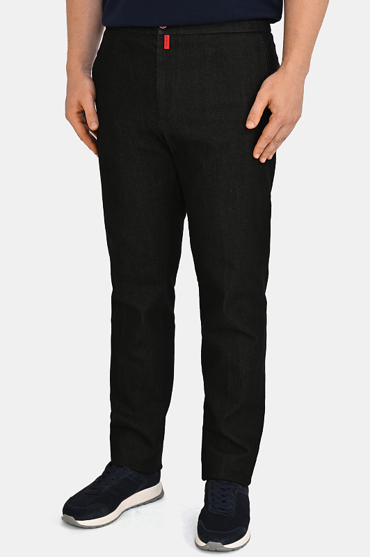 Фактурные брюки KITON Черный Мужской UPLACRK0624H0 Фактурные брюки KITON Черный Мужской UPLACRK0624H0