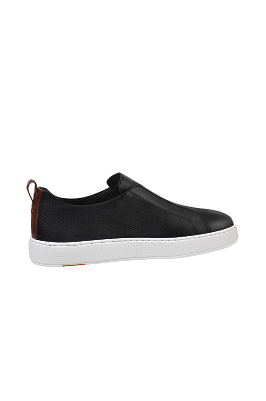 Кожаные кеды SANTONI Черный Мужской MBCG22181BARTFID