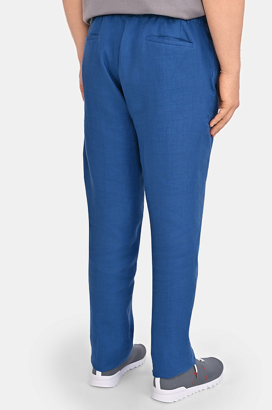Льняные брюки KITON Синий Мужской UPN01H09690 Льняные брюки KITON Синий Мужской UPN01H09690