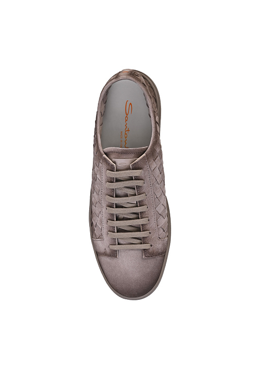 Плетёные кеды SANTONI Бежевый Мужской MBCG22171TARTISTE55
