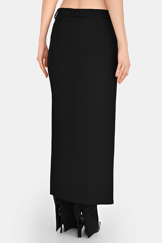 Брюки с запахом SPORTMAX Черный Женский SPXUTOPIA 2612131061600