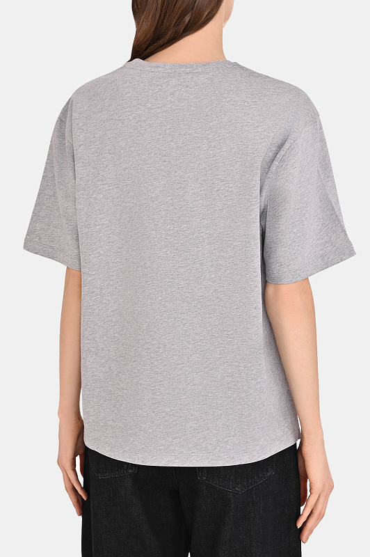 Хлопковая футболка SPORTMAX Серый Женский BIELLA1234 2522976013600