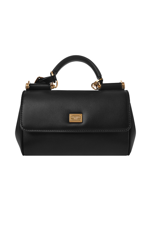 Кожаная сумка с клапаном DOLCE & GABBANA Черный Женский BB7864B7321 Кожаная сумка с клапаном DOLCE & GABBANA Черный Женский BB7864B7321