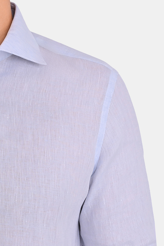 Льняная рубашка MANDELLI Голубой Мужской P26-TAILOR-5701-079 Льняная рубашка MANDELLI Голубой Мужской P26-TAILOR-5701-079