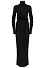 Вискозное платье с вырезом SPORTMAX Черный