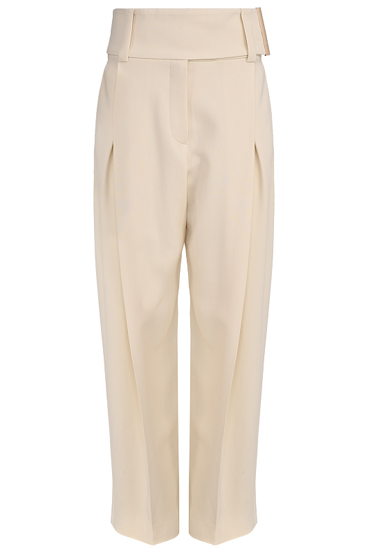 Широкие брюки SPORTMAX Молочный Женский SPSOBLO 2612131073600 Широкие брюки SPORTMAX Молочный Женский SPSOBLO 2612131073600