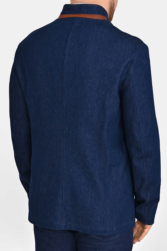 Хлопковая куртка KITON Темно-синий Мужской UW2331AV0832H02002 Хлопковая куртка KITON Темно-синий Мужской UW2331AV0832H02002