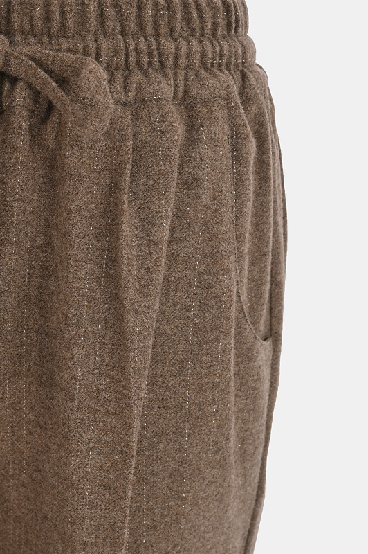 Широкие брюки с кулиской KITON Бежевый Женский D48122K0588I0