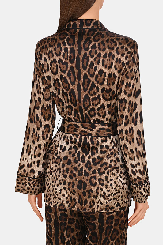 Леопардовый жакет с поясом DOLCE & GABBANA Леопардовый Женский F5I89T FSAXY Леопардовый жакет с поясом DOLCE & GABBANA Леопардовый Женский F5I89T FSAXY