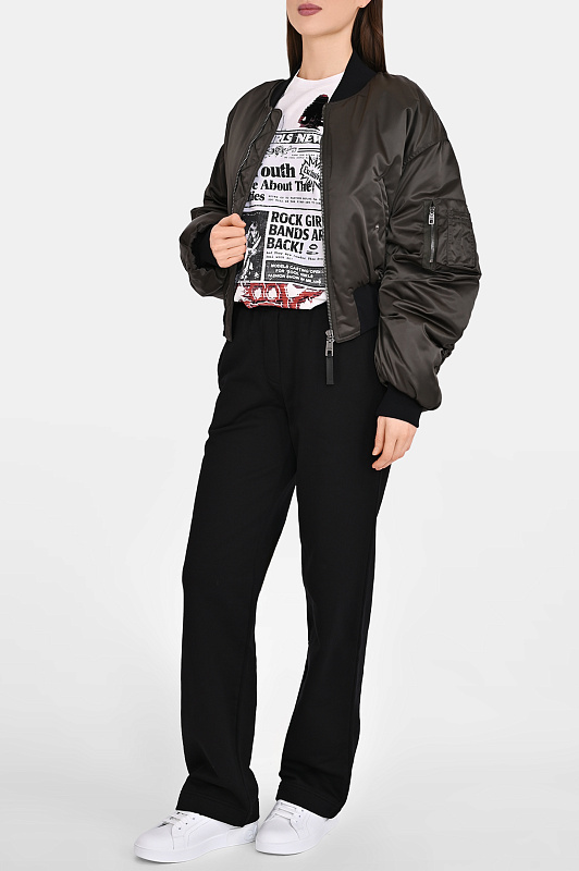 Хлопковые брюки палаццо DOLCE & GABBANA Черный Женский FTC91Z GDDL5 Хлопковые брюки палаццо DOLCE & GABBANA Черный Женский FTC91Z GDDL5