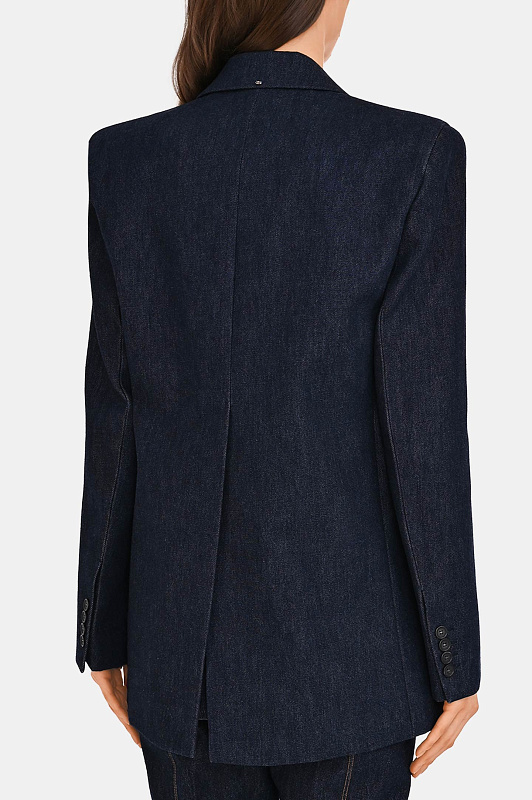 Джинсовый жакет двубортный SPORTMAX Темно-синий Женский ANCELLA1234 2522046053600