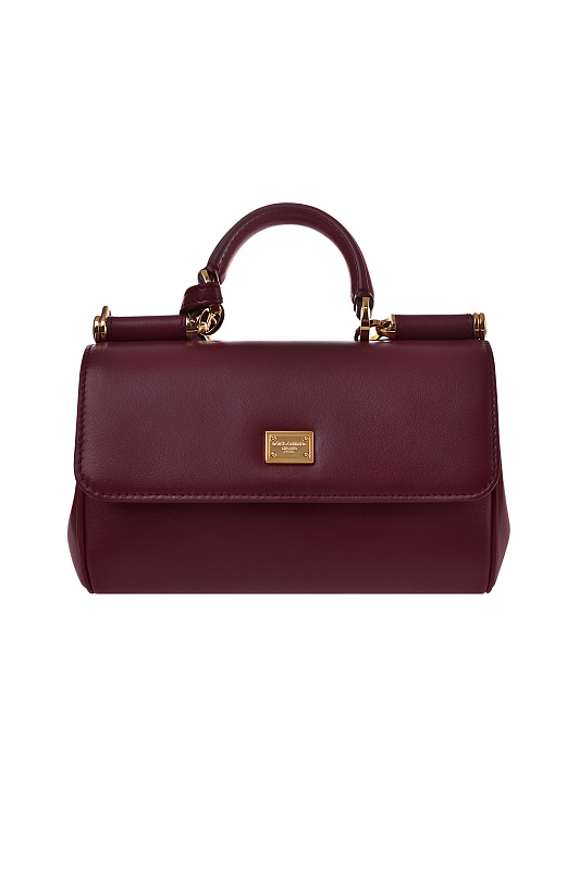 Кожаная сумка с клапаном DOLCE & GABBANA Бордовый Женский BB7864B7321 Кожаная сумка с клапаном DOLCE & GABBANA Бордовый Женский BB7864B7321