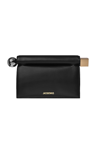 Кожаный клатч с фурнитурой JACQUEMUS