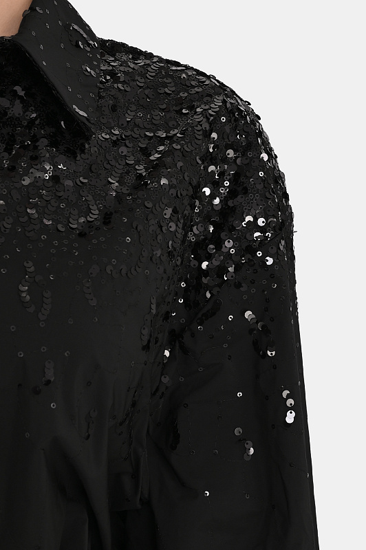 Блуза с пайетками ZUHAIR MURAD  Черный Женский RSH26335 TABL009