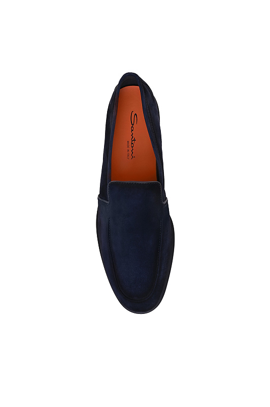 Замшевые лоферы SANTONI Темно-синий Мужской MGAG18829OOTSEAAU60 Замшевые лоферы SANTONI Темно-синий Мужской MGAG18829OOTSEAAU60