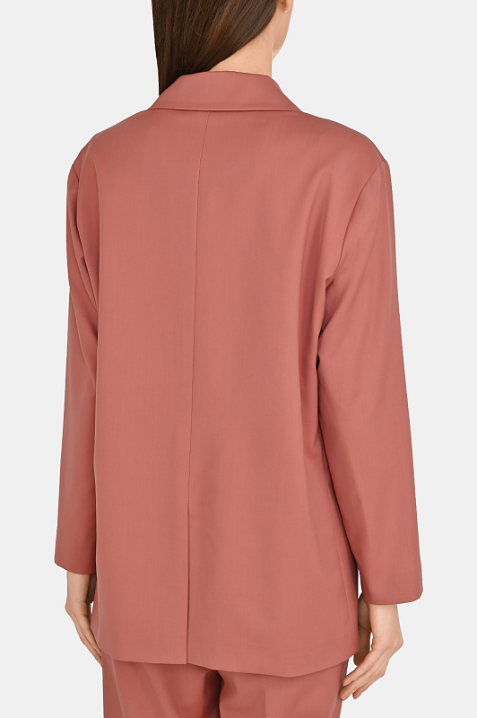 Шерстяной жакет прямой KITON Розовый Женский D53502K010247 Шерстяной жакет прямой KITON Розовый Женский D53502K010247