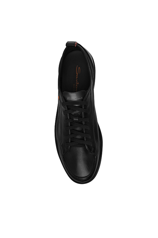 Кожаные кеды SANTONI Черный Мужской MBNG22184NEATFRIN01 Кожаные кеды SANTONI Черный Мужской MBNG22184NEATFRIN01